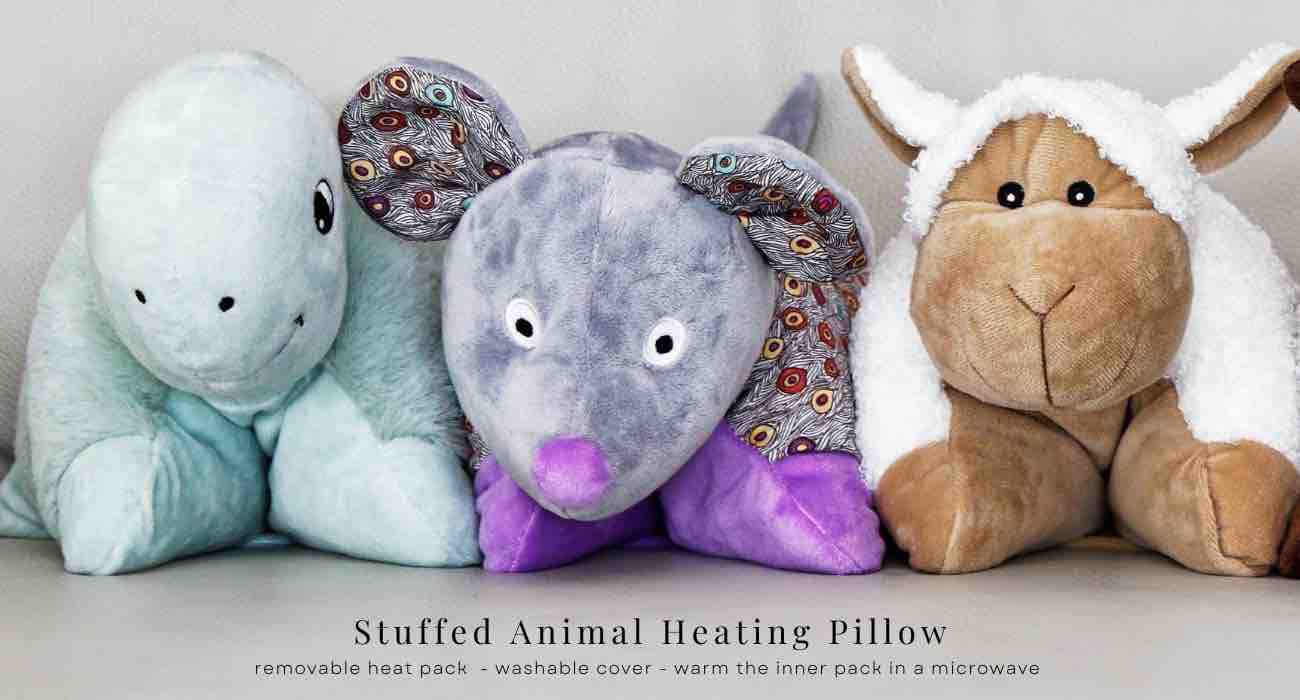stuffed animal heating pillow microwave Novex Paris gift kids online Shop l'Officina